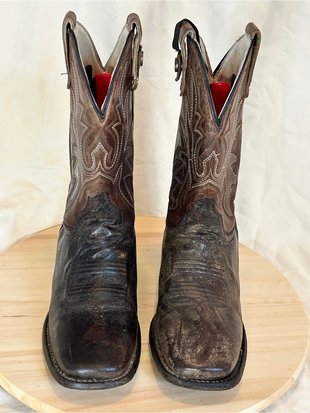 Roper Men’s Sidewinder 8250 Brown Leather Western Cowboy Boots US 7 D - Picture 3 of 11